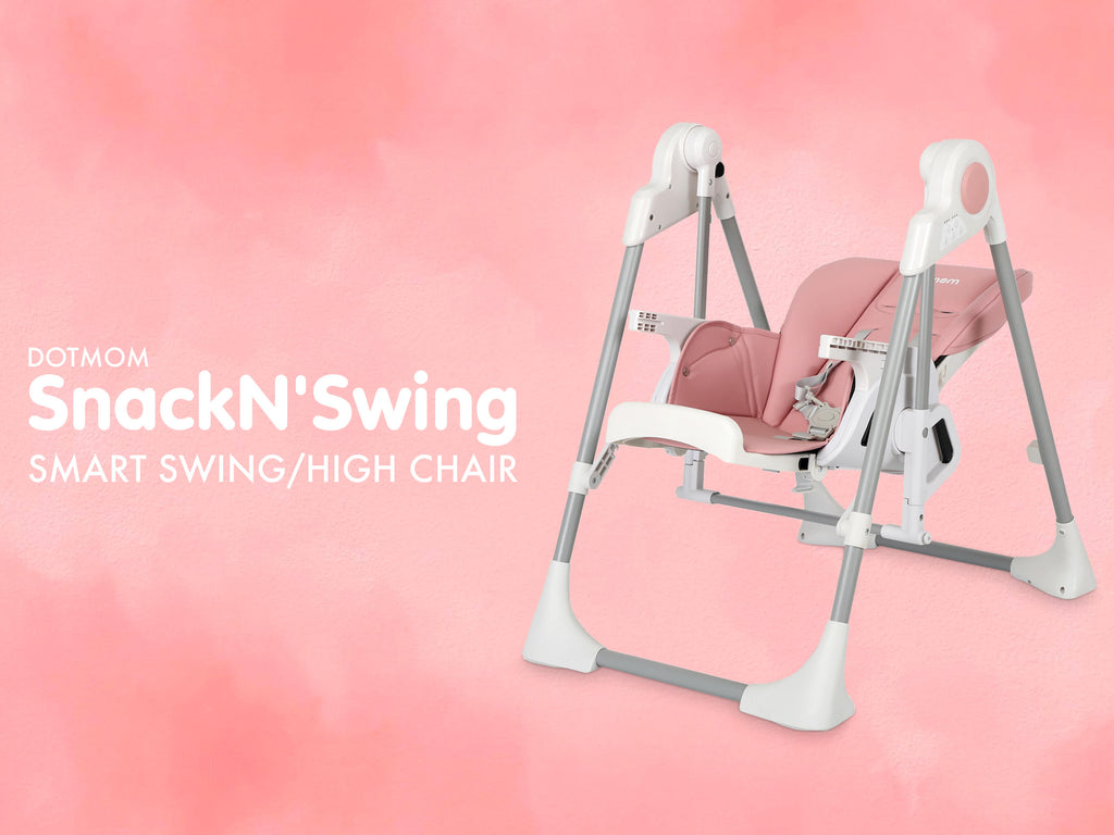 dotmom snacknswing baby automatic electric swing chair cradle high chair