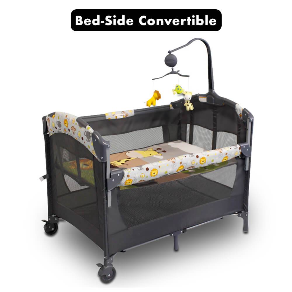 Bed-Side Convertible Smart Crib - DOTMOM